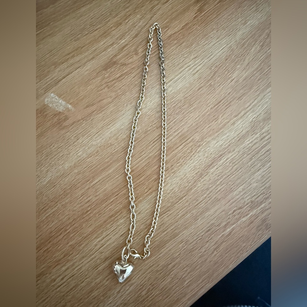 The Mini Puffy Heart Charm Necklace - Picture 2 of 4